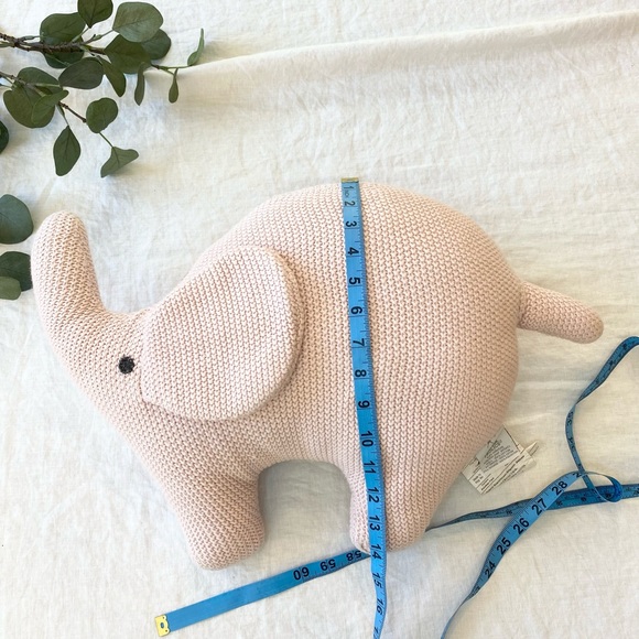 Frolics Knit Pink Elephant Pillow - Picture 3 of 12
